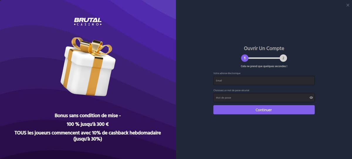 brutal casino bonus bienvenue