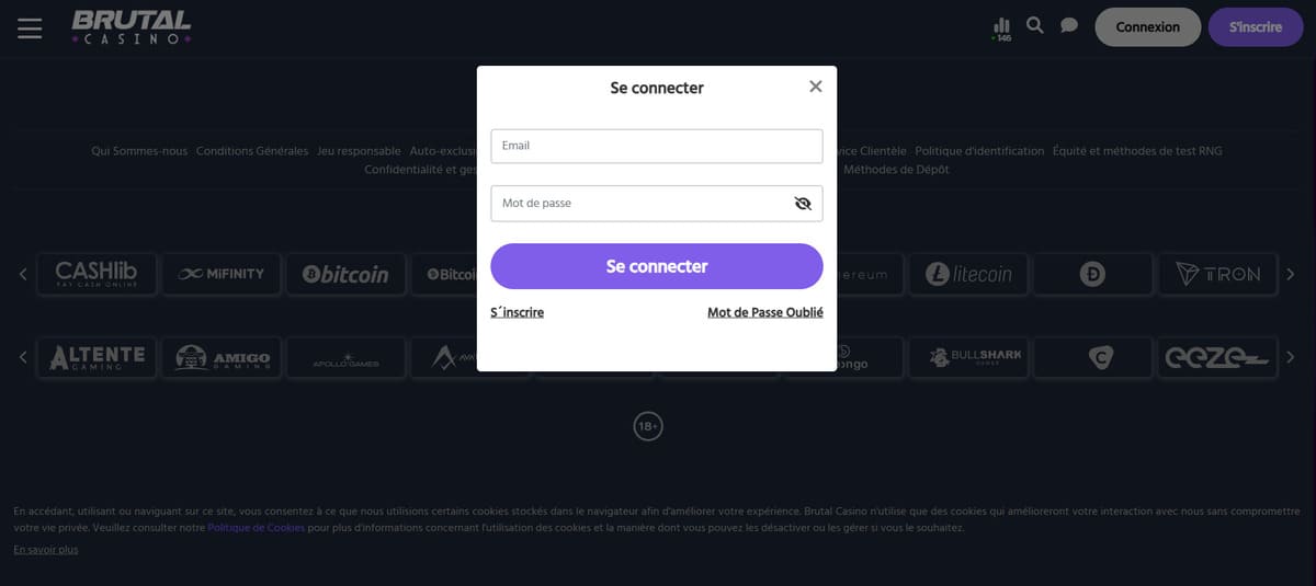 brutal casino connexion compte